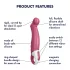 Satisfyer Petting Hippo - puni se, vodootporni vibrator (roze)