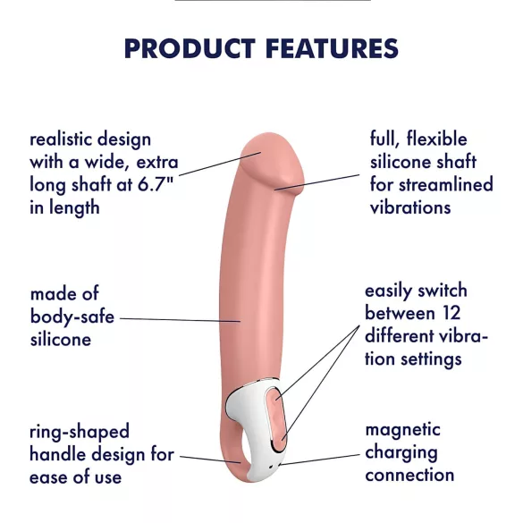 Satisfyer Master - vodootporni punjivi vibrator (prirodna boja)