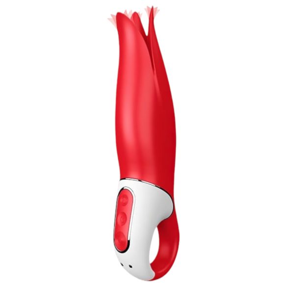 Satisfyer Power Flower - punjiva, vodootporna vibratora (crvena)