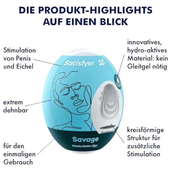 Satisfyer Egg Savage - jaje masturbator (1 kom)