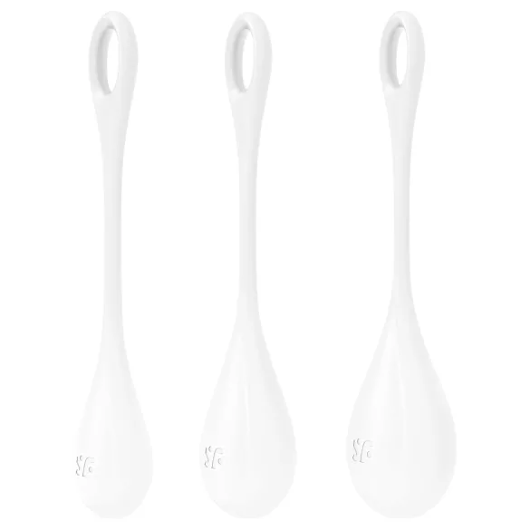 Satisfyer Yoni Power 1 - set joni kuglica - belo (3 komada)
