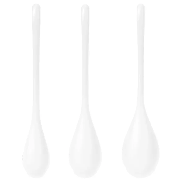 Satisfyer Yoni Power 1 - set joni kuglica - belo (3 komada)