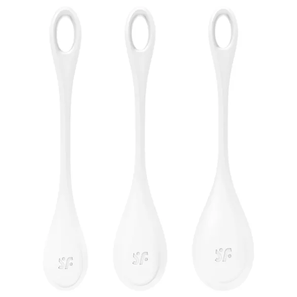Satisfyer Yoni Power 1 - set joni kuglica - belo (3 komada)