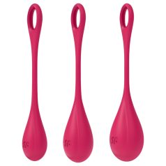   Satisfyer Yoni Power 1 - Set gejša kuglica - crvena (3 komada)