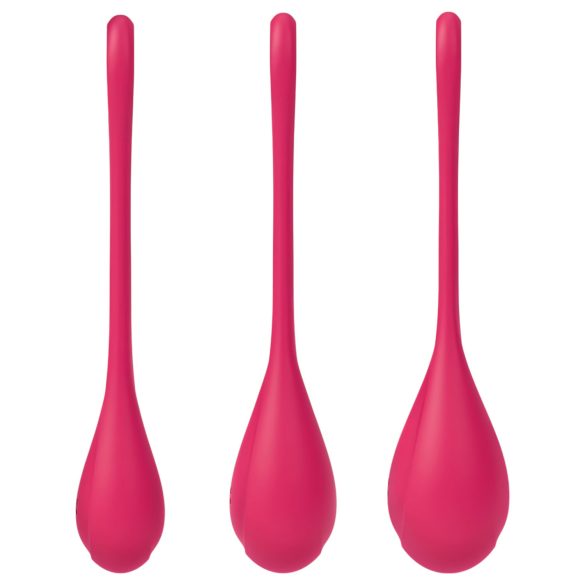 Satisfyer Yoni Power 1 - Set gejša kuglica - crvena (3 komada)
