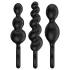 Satisfyer Booty Call - set anallnih čepova - crni (3 komada)