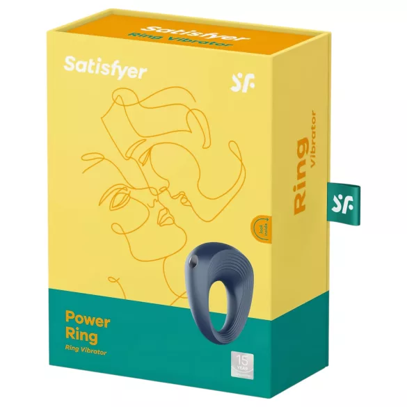 Satisfyer Power Ring - vodootporni vibrirajući prsten za penis (sivi)
