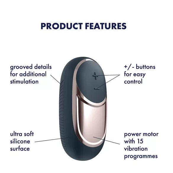 Satisfyer Dark Desire - punjeni crni klitorisalni vibrator