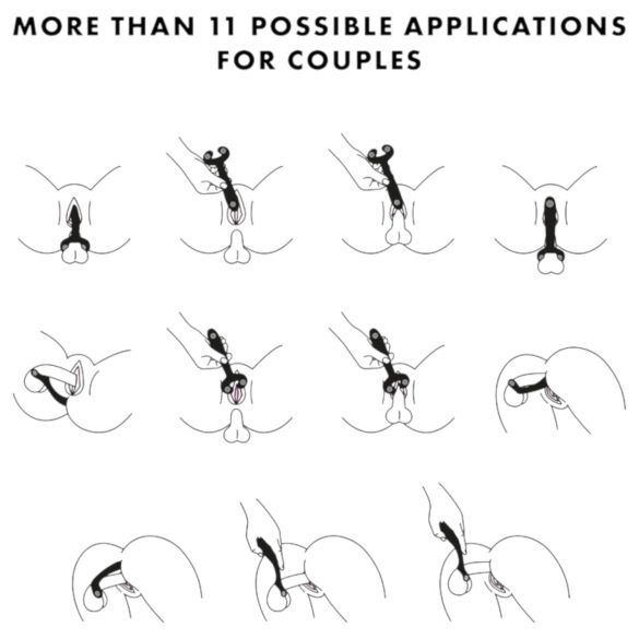 Satisfyer Endless Fun - punjivi, vodootporni parni vibrator (crna)