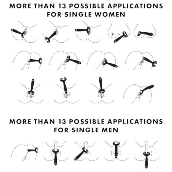 Satisfyer Endless Fun - punjivi, vodootporni parni vibrator (crna)