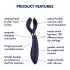 Satisfyer Endless Fun - punjivi, vodootporni vibrator za parove (plavi)