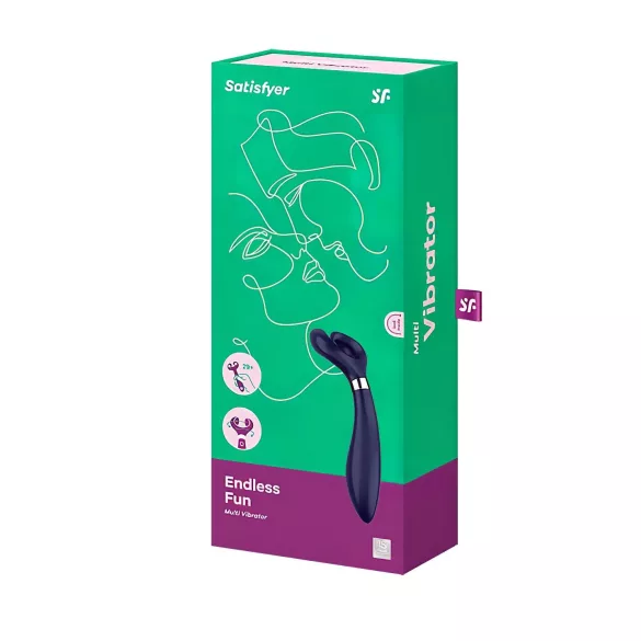 Satisfyer Endless Fun - punjivi, vodootporni vibrator za parove (plavi)