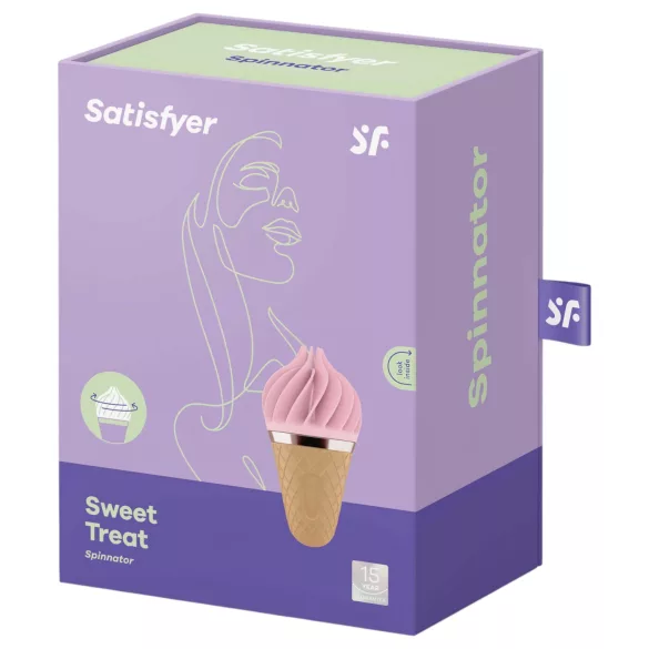 Satisfyer Sweet Treat - punjiva rotirajuća vibrator za klitoris (ružičasto-smeđa)