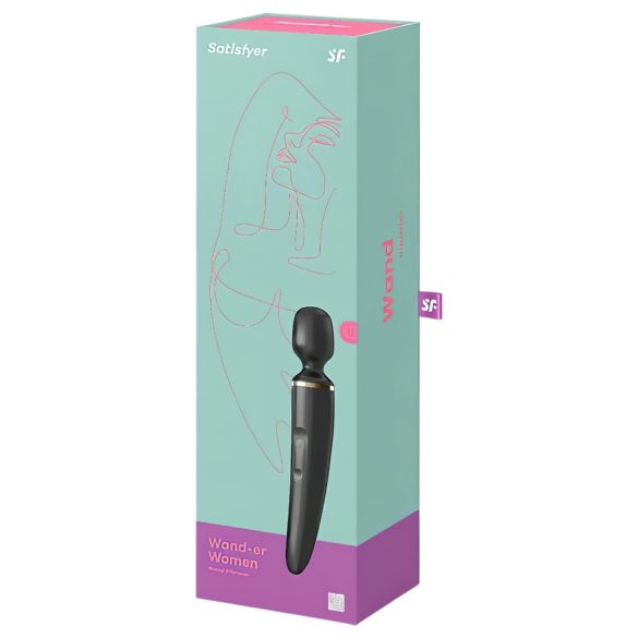 Satisfyer Wand-er Woman - vodootporni masažer vibrator (crna)