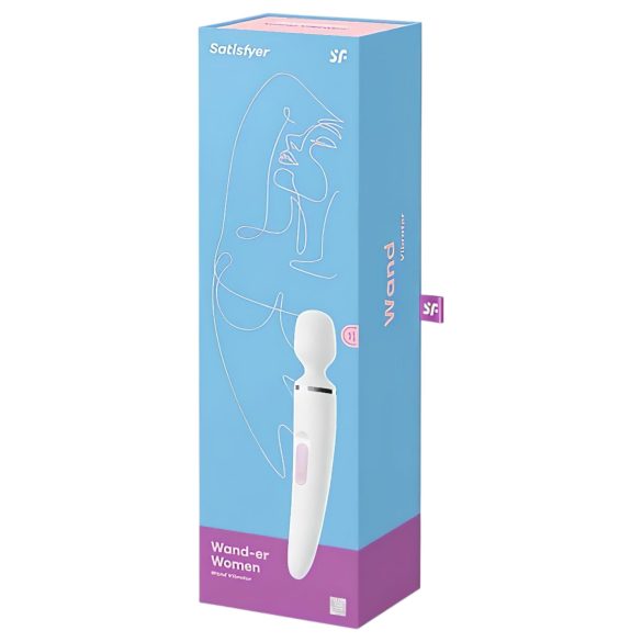 Satisfyer Wand-er Woman - vodootporni masažer vibrator (beli)