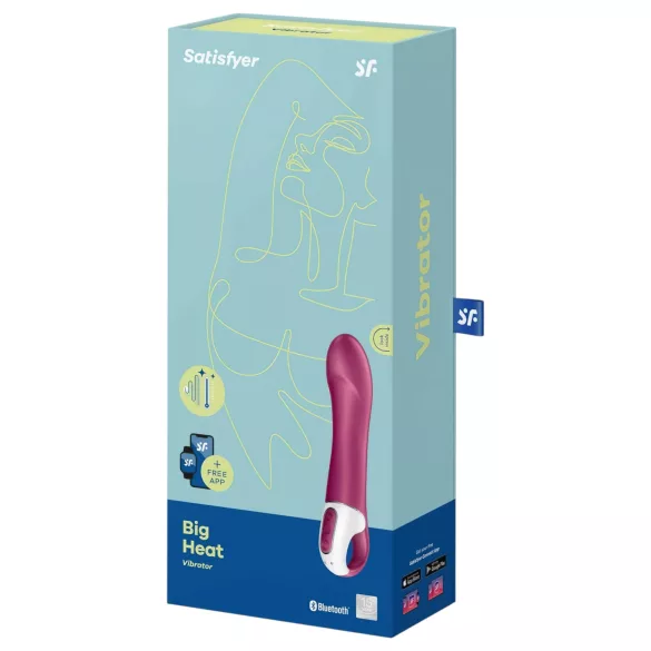 Satisfyer Big Heat - bežični, grejni G-tačka vibrator (crveni)