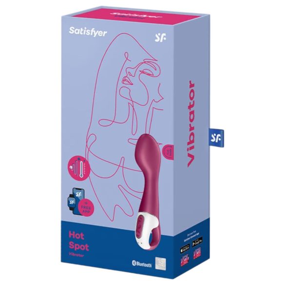 Satisfyer Hot Spot - punjivi G-tačka vibrator sa grejanjem (crveni)