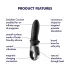 Satisfyer Hot Passion - pametni grejač analni vibrator (crni)