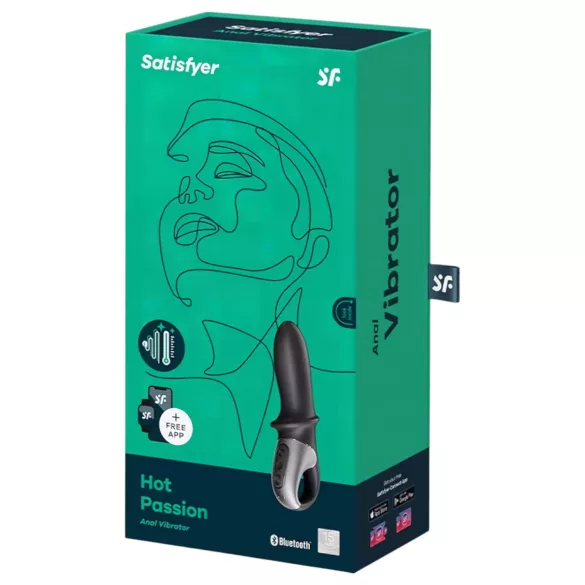 Satisfyer Hot Passion - pametni grejač analni vibrator (crni)