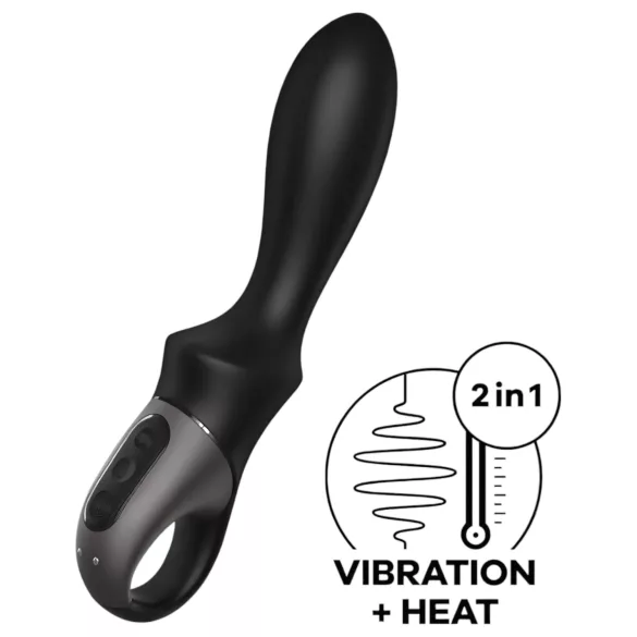 Satisfyer Heat Climax - aplikacijom upravljani grejni analni vibrator (crni)