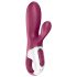 Satisfyer Hot Bunny - pametan grejač sa rukom za klitoris (crvena)
