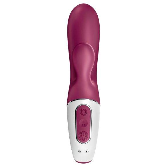 Satisfyer Hot Bunny - pametan grejač sa rukom za klitoris (crvena)