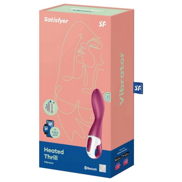 Satisfyer Heated Thrill - pametni grejni vibrator (crveni)