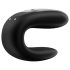 Satisfyer Double Fun - pametan, vodootporan parni vibrator (crni)