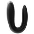 Satisfyer Double Fun - pametan, vodootporan parni vibrator (crni)