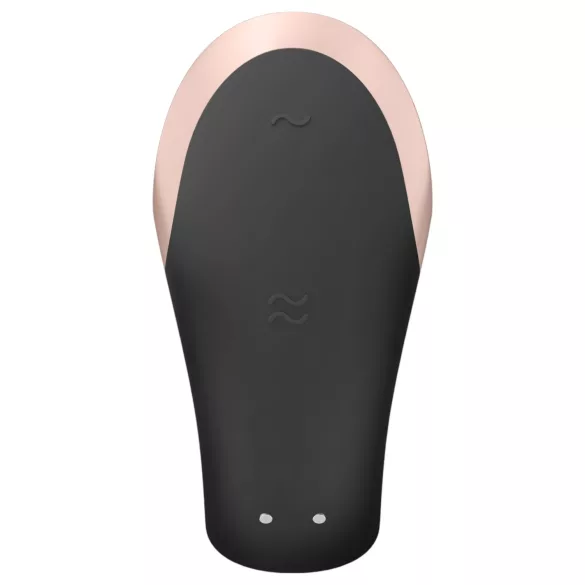 Satisfyer Double Love - pametni, daljinski vibrator za parove (crni)
