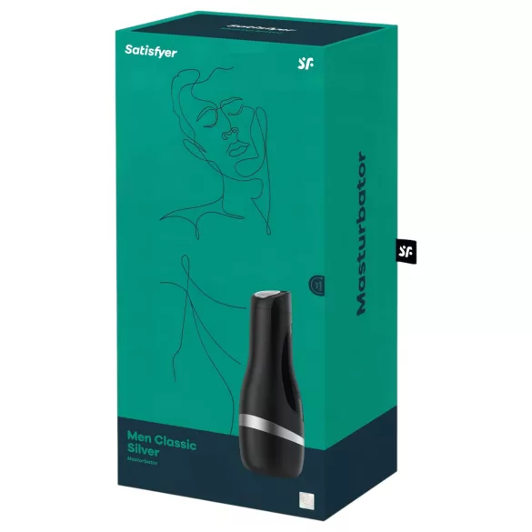 Satisfyer Men Classic - ručni vakuumski masturbator (srebrni)
