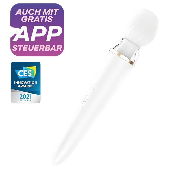 Satisfyer Double Wand-er - pametan beli masažer i vibrator