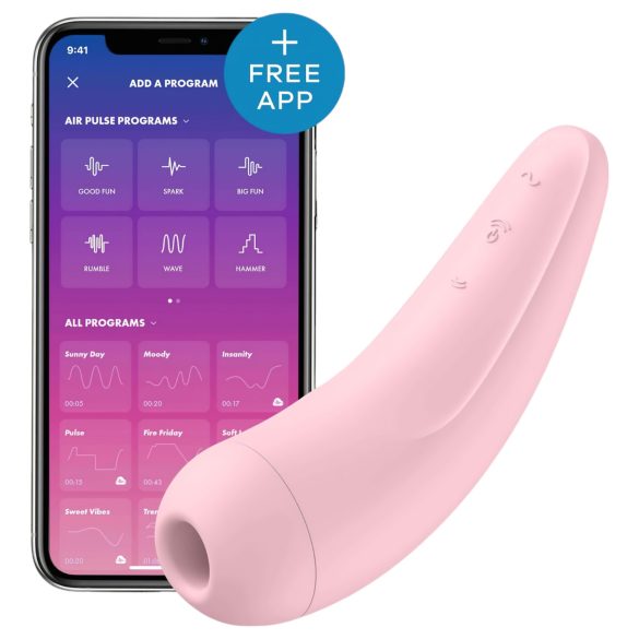Satisfyer Curvy 2+ - pametni stimulator klitorisa s vazdušnim talasima (pink)