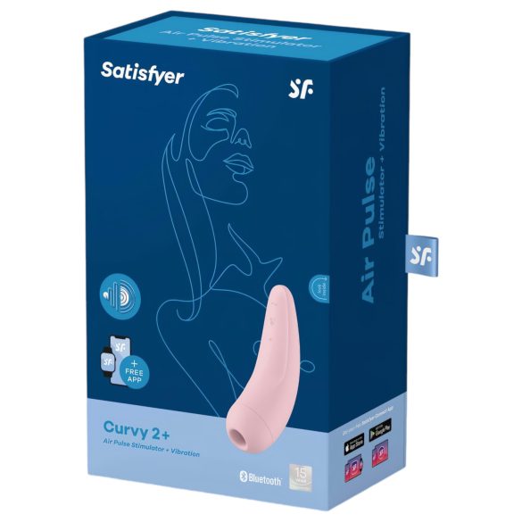 Satisfyer Curvy 2+ - pametni stimulator klitorisa s vazdušnim talasima (pink)