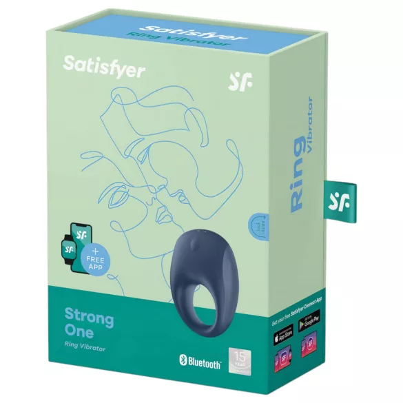 Satisfyer Strong One - pametni vibratorni prsten za penis (plava)
