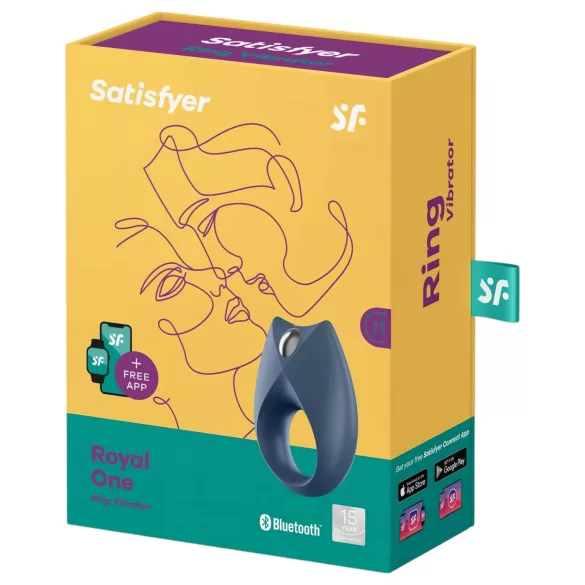 Satisfyer Royal One - pametna vibro-prsten za penis (plava)