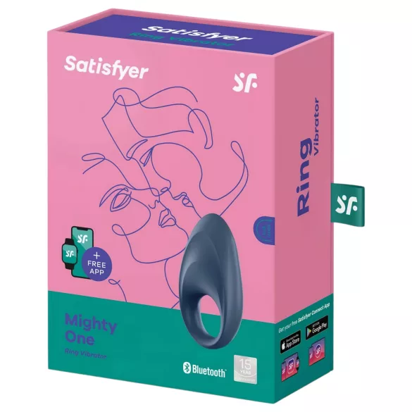 Satisfyer Mighty One - pametan vibro-prsten za penis (plavi)