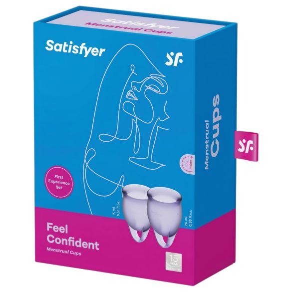 Satisfyer Feel Confident - Set menstrualnih čašica (ljubičaste)