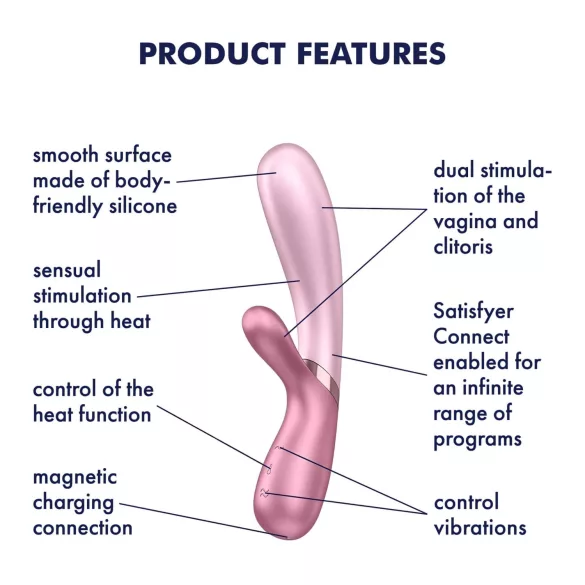 Satisfyer Hot Lover - Vibrator sa aplikacionom kontrolom (roze)