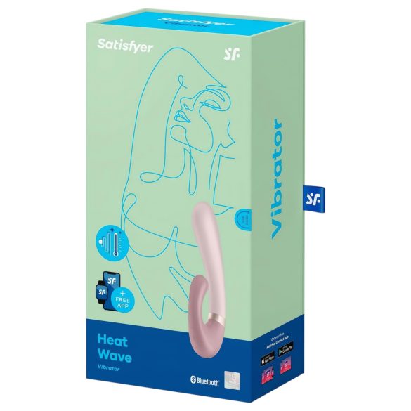Satisfyer Heat Wave - pametni, grejni vibrator sa ručkom (bež)