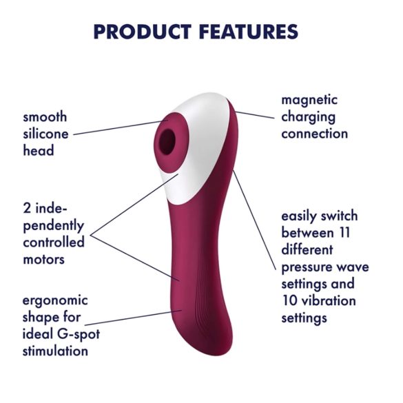 Satisfyer Double Delight - punica i klitoralni vibrator (crveni)