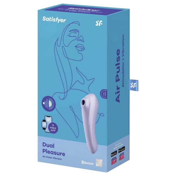 Satisfyer Dual Pleasure - pametan 2u1 vazdušni vibrator (ljubičasti)