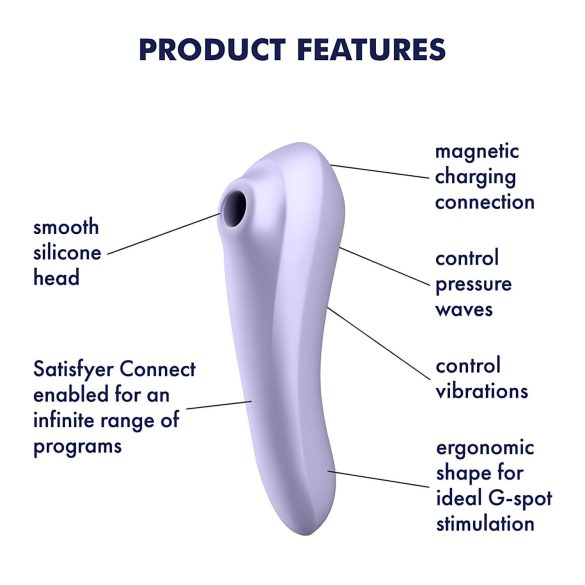 Satisfyer Dual Pleasure - pametan 2u1 vazdušni vibrator (ljubičasti)