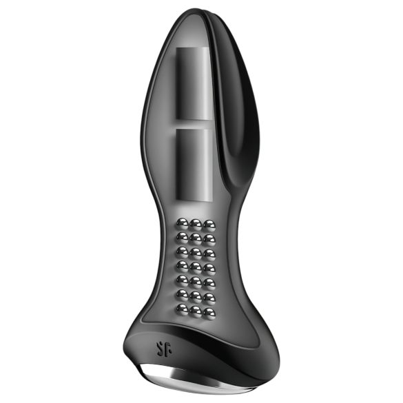 Satisfyer Rotator Plug 2 - analni vibrator sa kuglicama (crni)