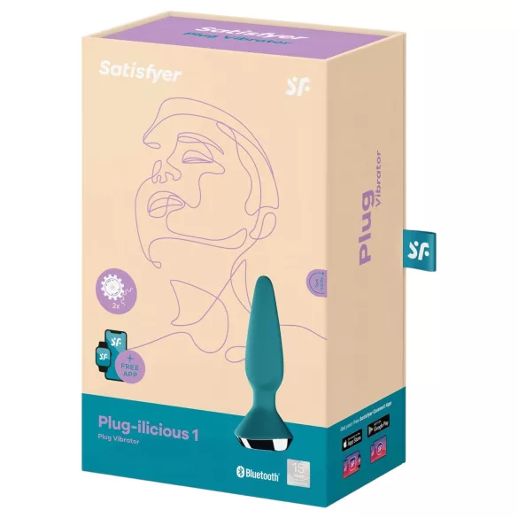Satisfyer Plug-ilicious 1 - aplikacijom upravljani analni vibrator (zeleni)