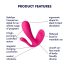 Satisfyer Top Secret Plus - pametan trostruki vibrator (roze)