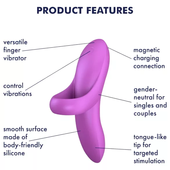 Satisfyer Smeli Ljubavnik - punjivi vodootporni prstni vibrator (roze)