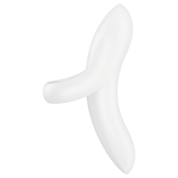 Satisfyer Bold Lover - Punjivi, vodootporni prstni vibrator (bela)
