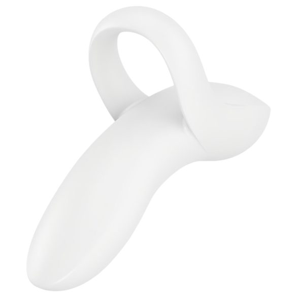 Satisfyer Bold Lover - Punjivi, vodootporni prstni vibrator (bela)