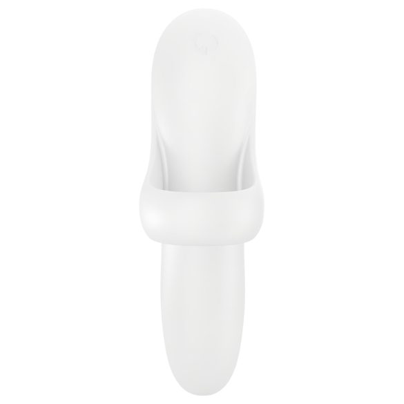 Satisfyer Bold Lover - Punjivi, vodootporni prstni vibrator (bela)